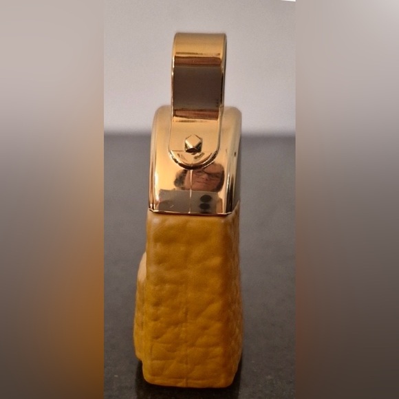 MCM Authentic Mini Bag Charm- Gold tone Top & MCM Logo, Cognac Faux Leather. NWT - Picture 5 of 6